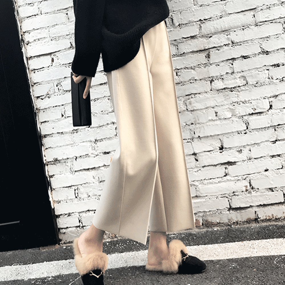 ウエストゴムワイドレッグ九分丈ワイドパンツ - Millennial Generation