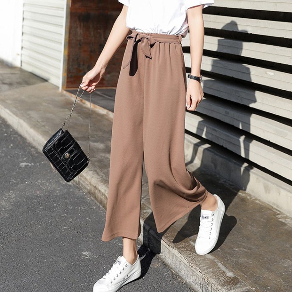 ★Karen Millen★ プチ ウエストバンド ワイドレッグパンツ ウエストリボンワイドパンツ|オフィスカジュアル レディース