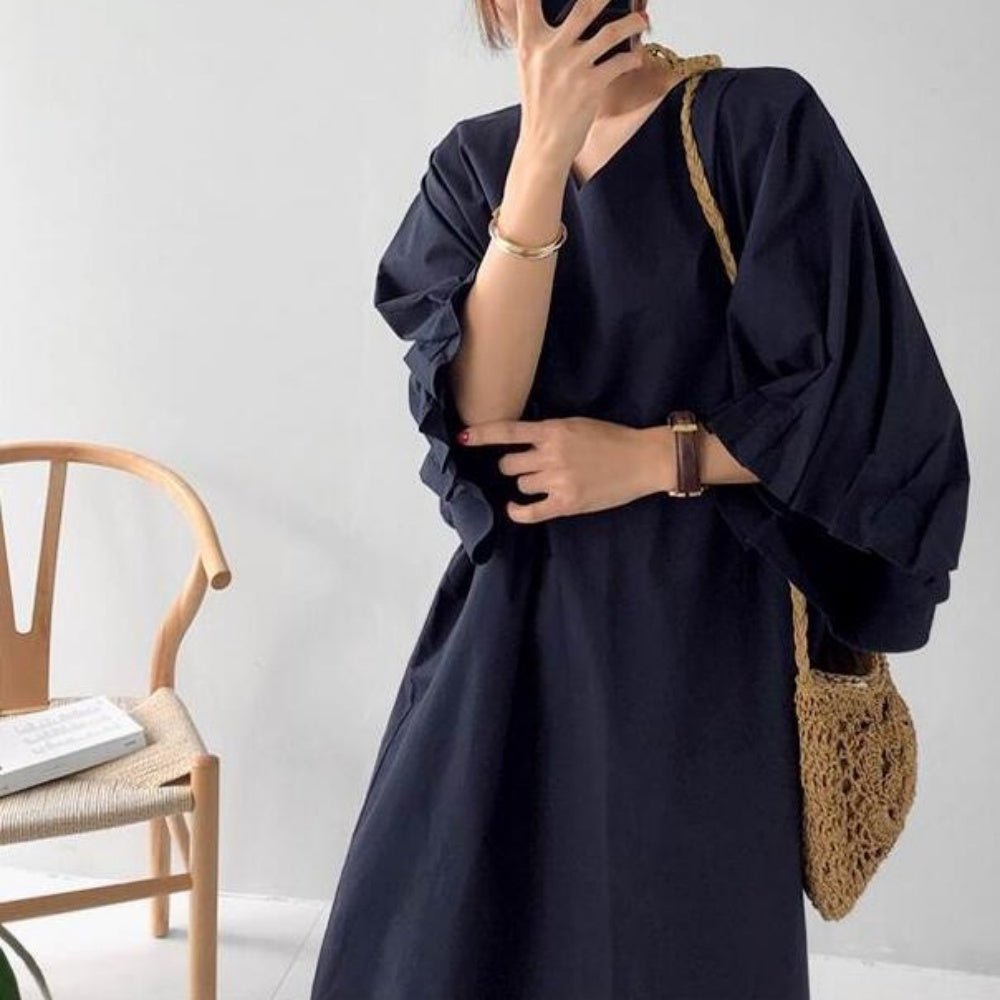 ボリュームスリーブオーバーサイズワンピース - Millennial Generation