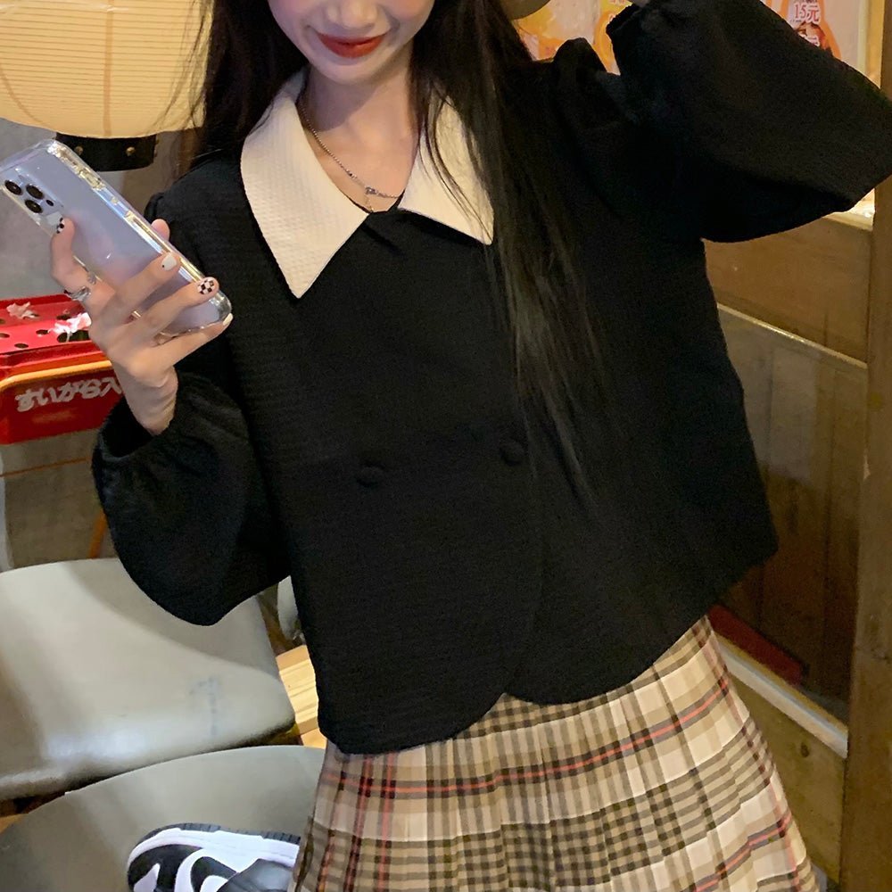 パワーショルダーダブルボタントップス｜オフィスカジュアル レディース 通販【ミレジェネ】