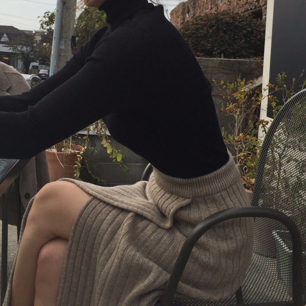 ハイスリットリブニットロングスカート - Millennial Generation