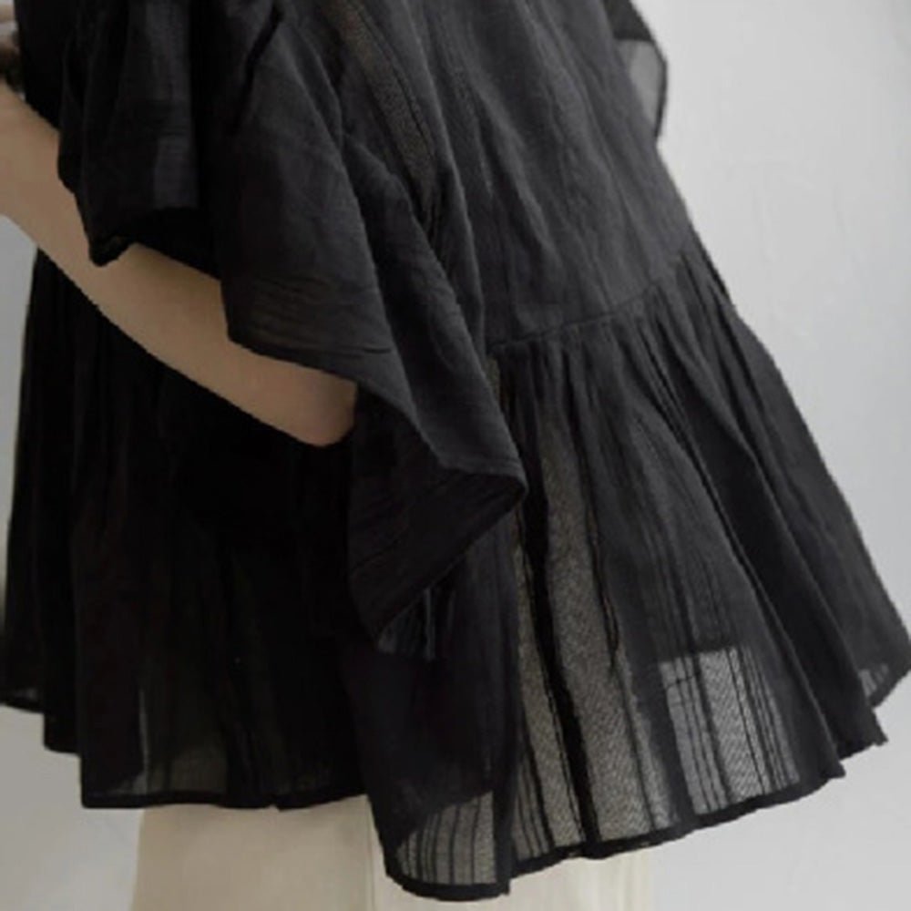 フリルボリュームフレアトップス｜オフィスカジュアル レディース 通販【ミレジェネ】