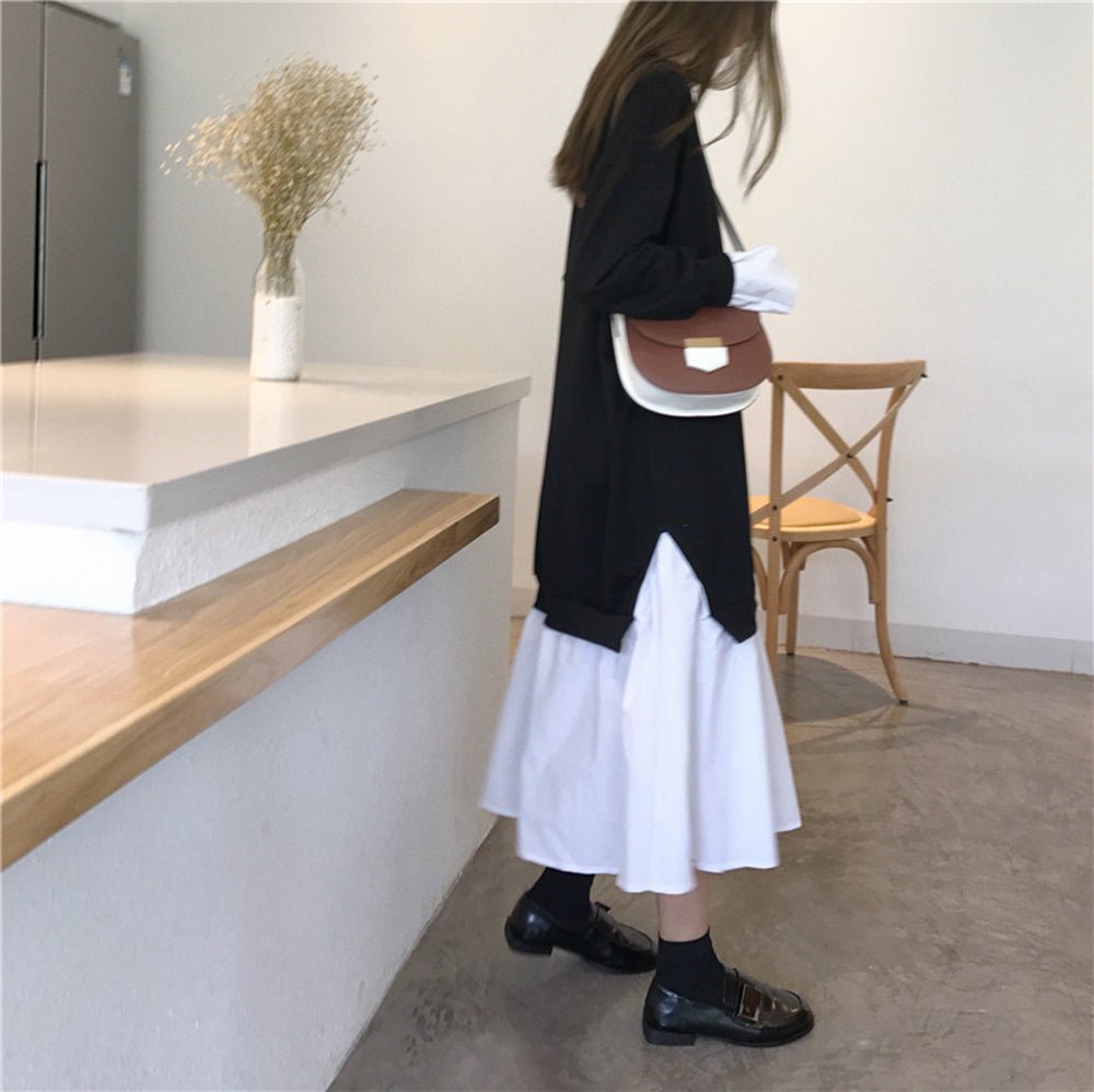 オーバーサイズレイヤードシャツワンピース - Millennial Generation