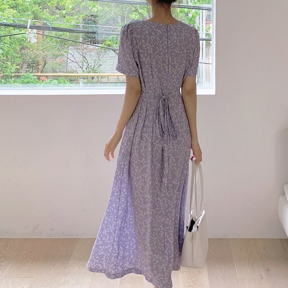 小花柄シフォンワンピース｜オフィスカジュアル レディース 通販【ミレジェネ】