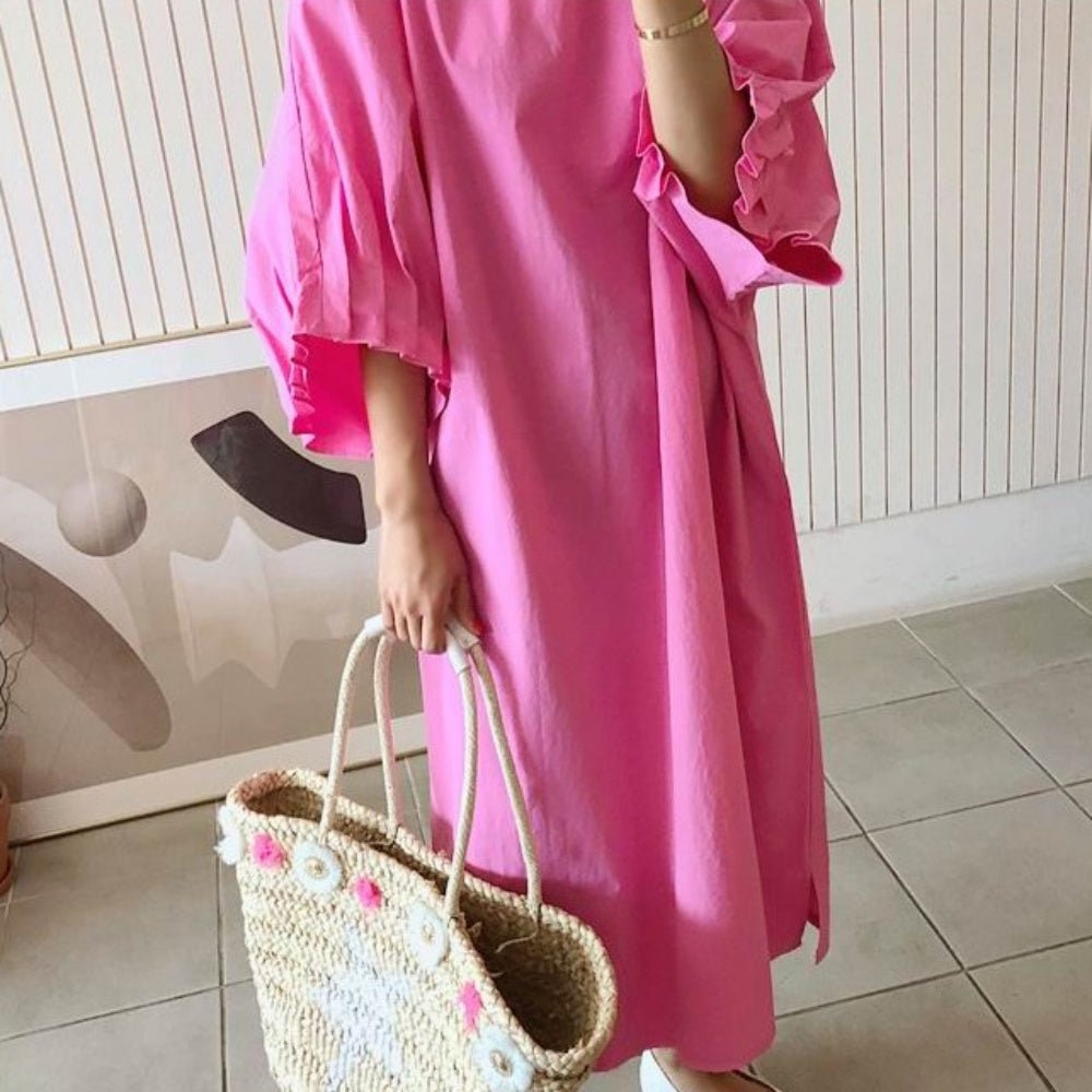 ボリュームスリーブオーバーサイズワンピース - Millennial Generation