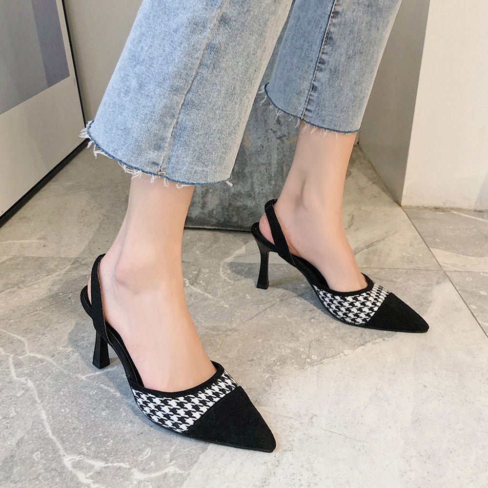 千鳥柄ミュール｜オフィスカジュアル レディース 通販【ミレジェネ】