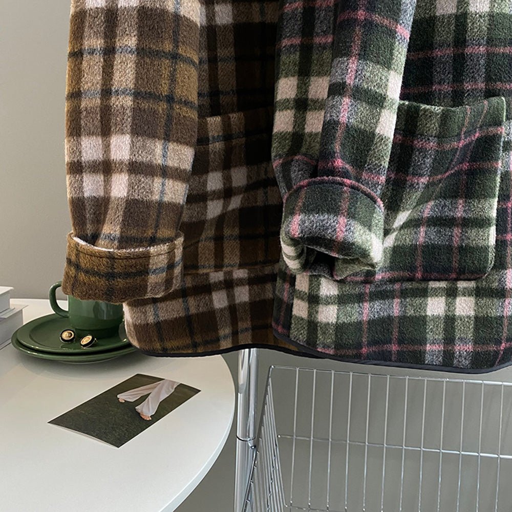 美品✨希少 ジェーンマープル タータンチェック ナポレオンジャケット M top.jpg