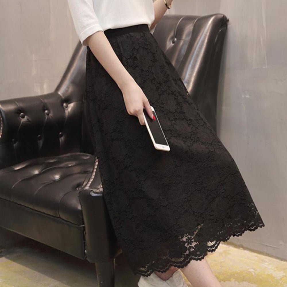 レースリバーシブルロングスカート｜オフィスカジュアル レディース 通販【ミレジェネ】