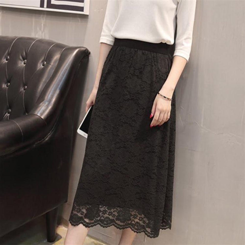 レースリバーシブルロングスカート｜オフィスカジュアル レディース 通販【ミレジェネ】