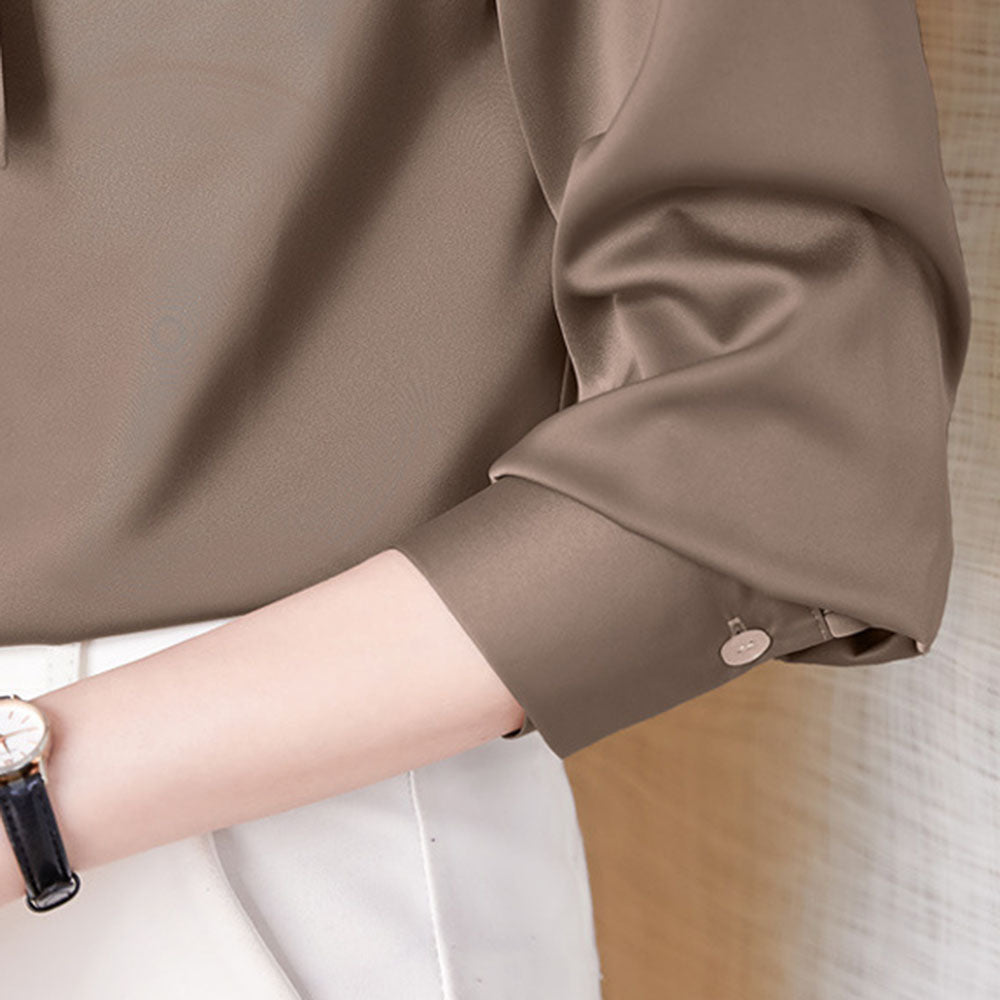 リボンボウタイベーシックブラウス