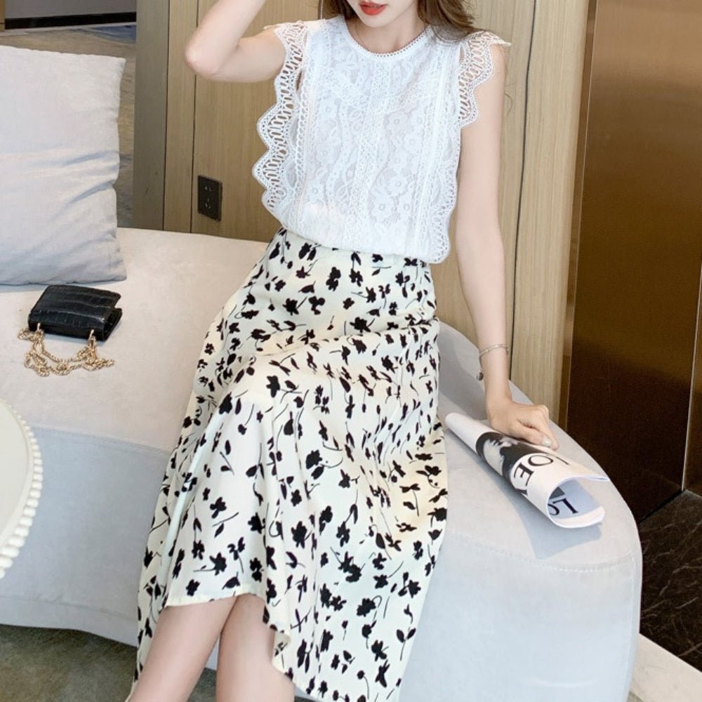 総レースノースリーブトップス｜オフィスカジュアル レディース 通販【ミレジェネ】