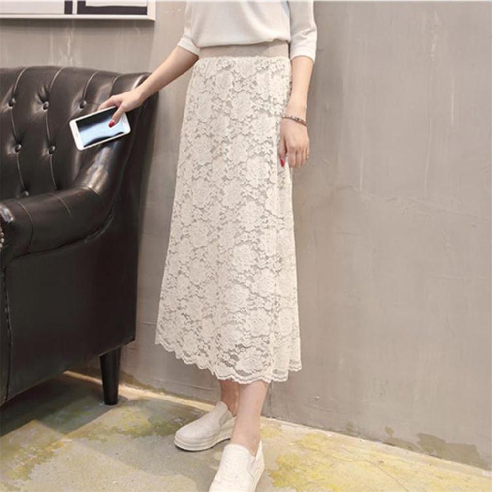レースリバーシブルロングスカート｜オフィスカジュアル レディース 通販【ミレジェネ】