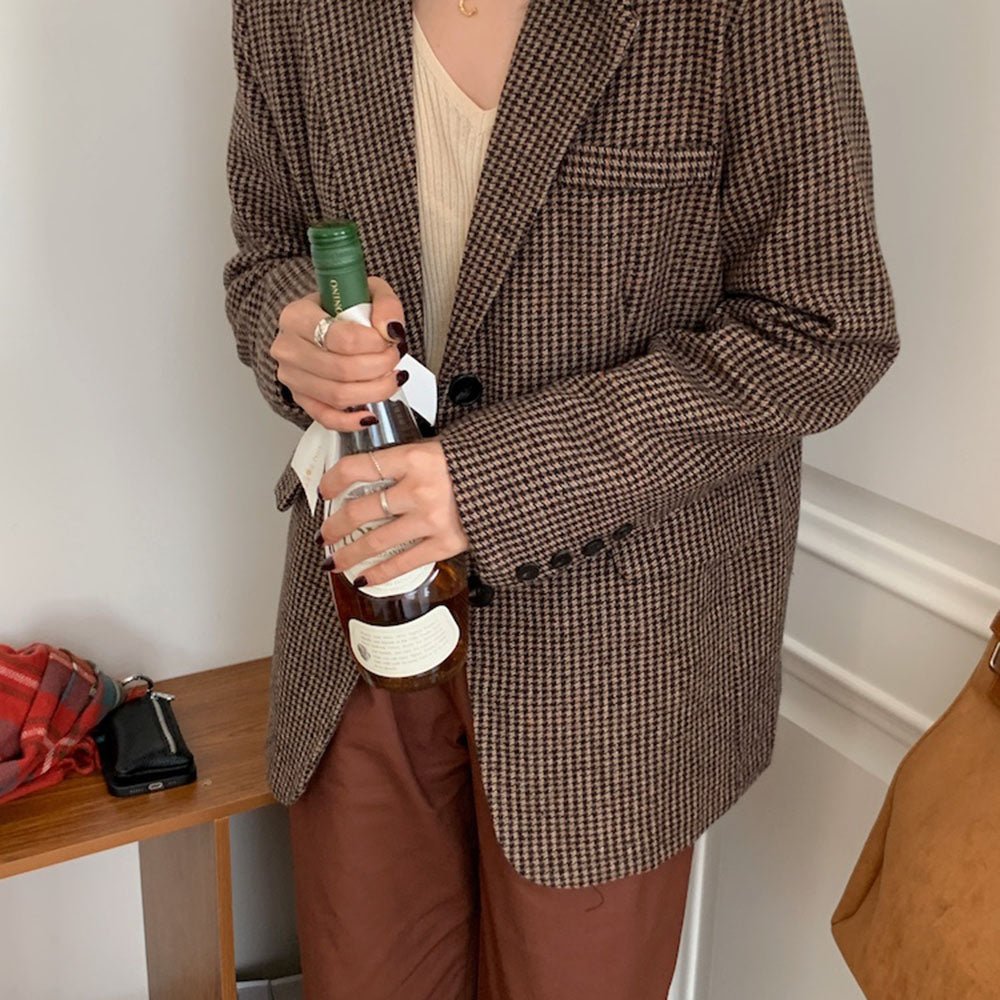 【未使用】Dim Moire チェック柄ジャケット ZARA 千鳥柄 テーラードジャケット 秋冬 オーバーサイズ - メルカリ