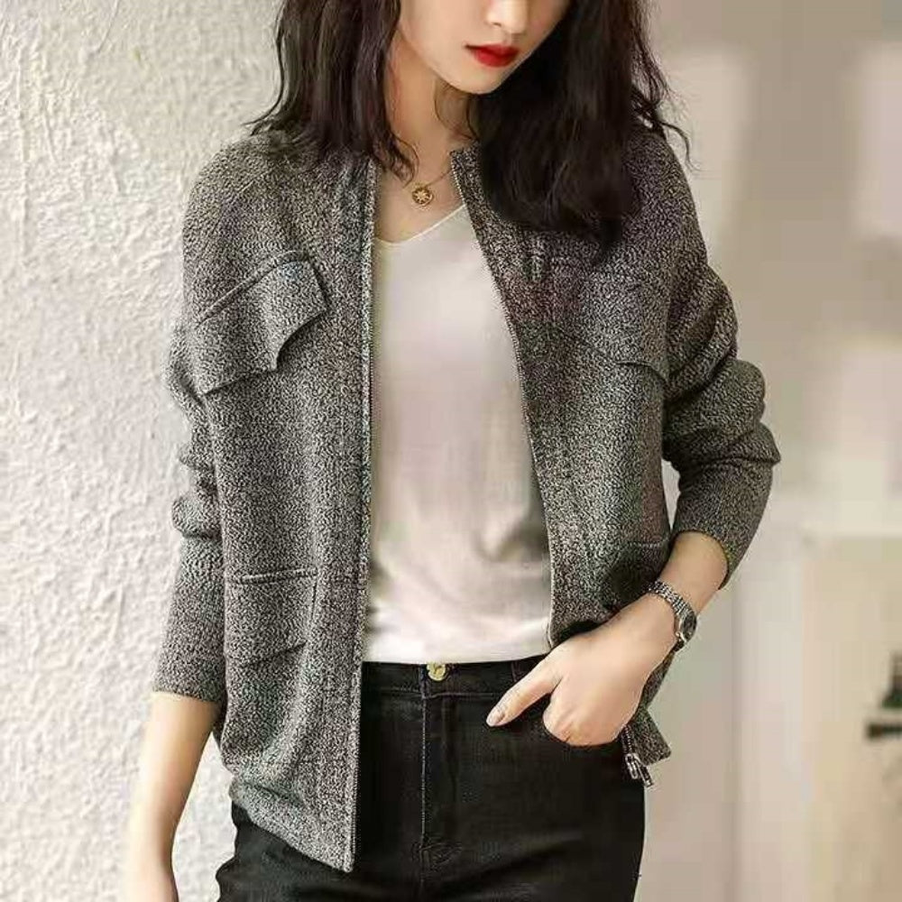 スタンドネックジッパージャケット