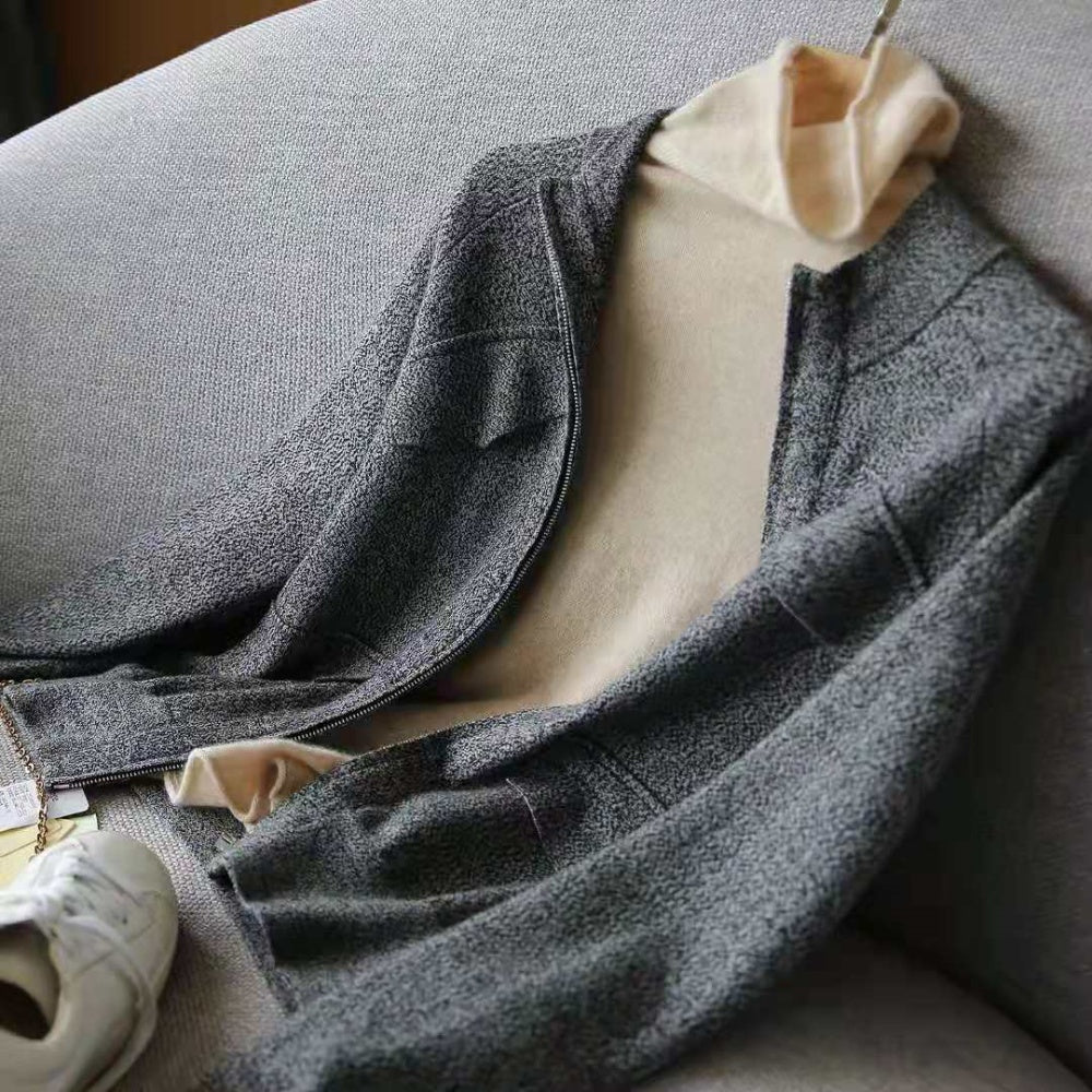 スタンドネックジッパージャケット