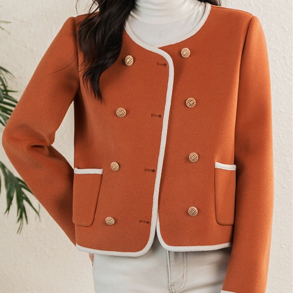 新品　URBAN RESEARCH チェック柄ノーカラージャケット　ダブルボタン 新品 URBAN RESEARCH チェック柄ノーカラージャケット ダブルボタン