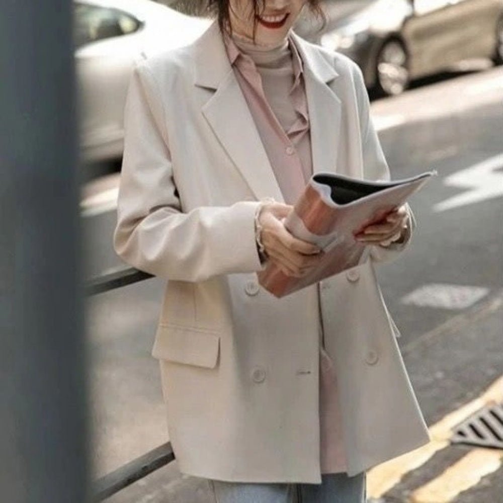 シンプルダブルブレストジャケット｜オフィスカジュアル レディース 通販【ミレジェネ】