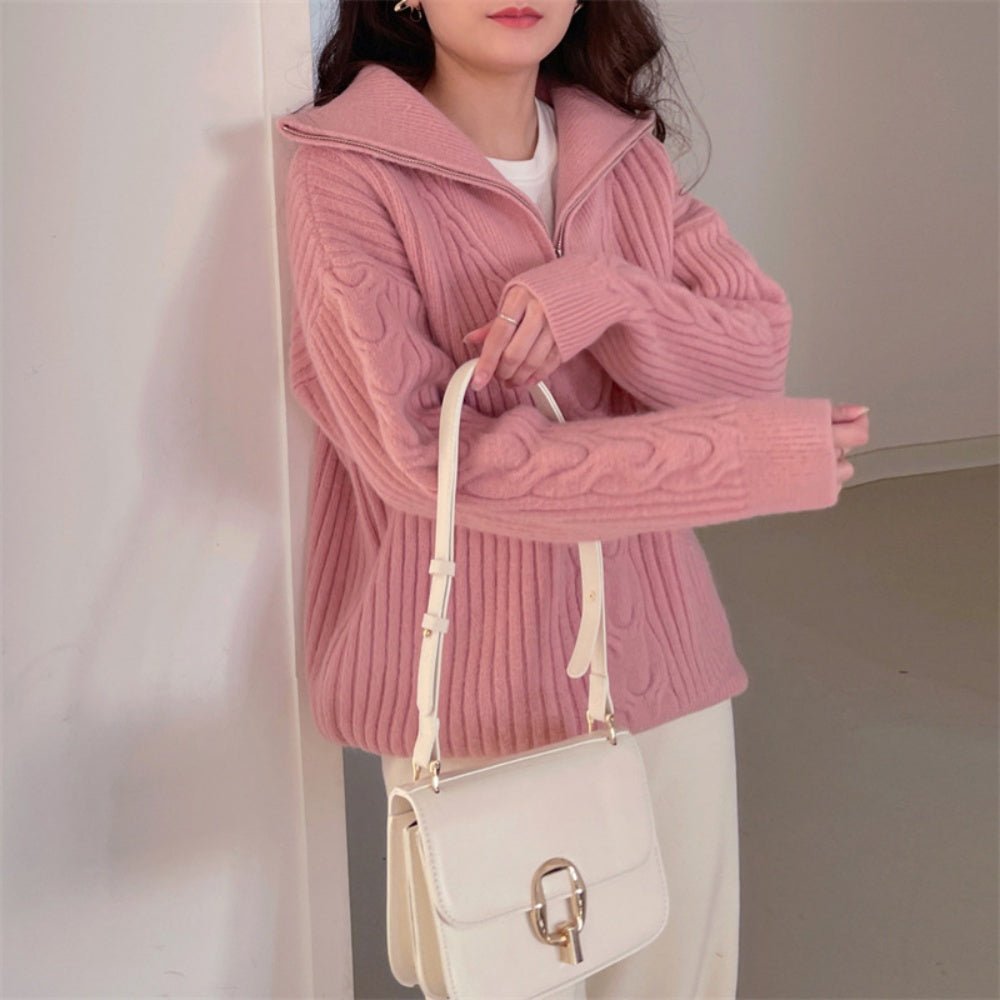 ハーフジップアップニット｜オフィスカジュアル レディース 通販