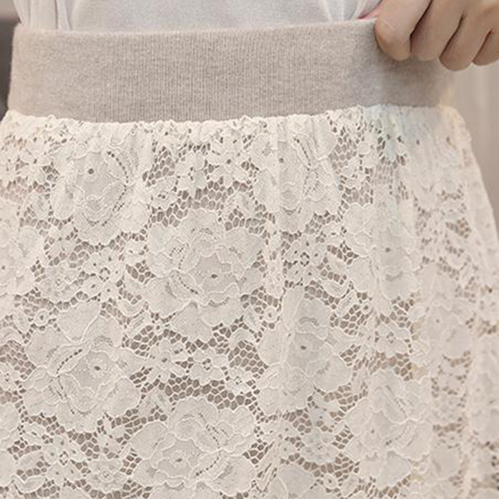 レースリバーシブルロングスカート｜オフィスカジュアル レディース 通販【ミレジェネ】