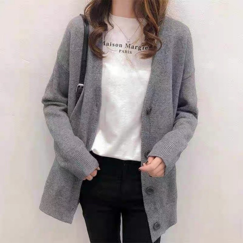 残り1⭐︎新品未使用！CLNE風ドロップショルダーカーディガン　M グレー CLANE - 残り1⭐︎新品未使用！CLNE風ドロップショルダーカーディガン