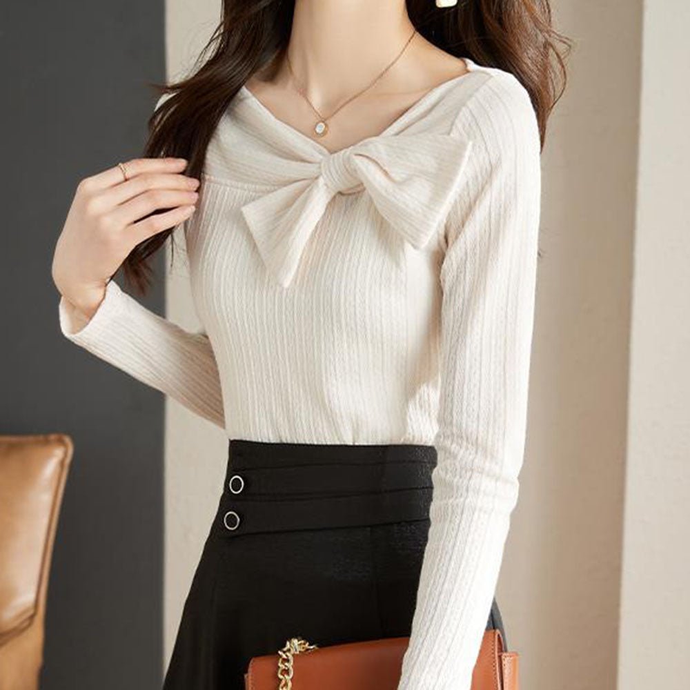 リボンデザインカットソー｜オフィスカジュアル レディース 通販