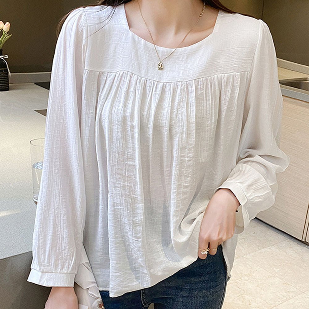 【極美品】ヨシキヒシヌマ　長袖シャツ　ブラウス　絞り加工　シワ加工　チェック 極美品】ヨシキヒシヌマ 長袖シャツ ブラウス 絞り加工 シワ加工