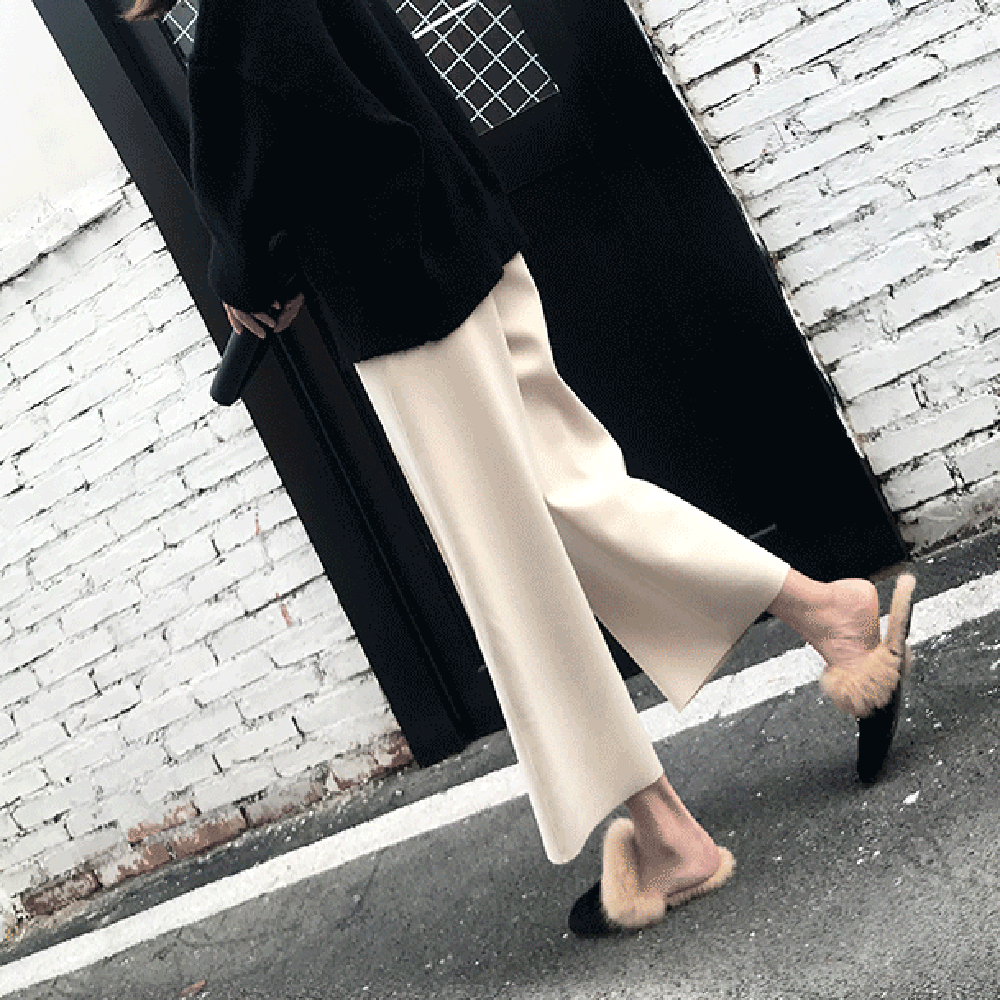 ウエストゴムワイドレッグ九分丈ワイドパンツ - Millennial Generation