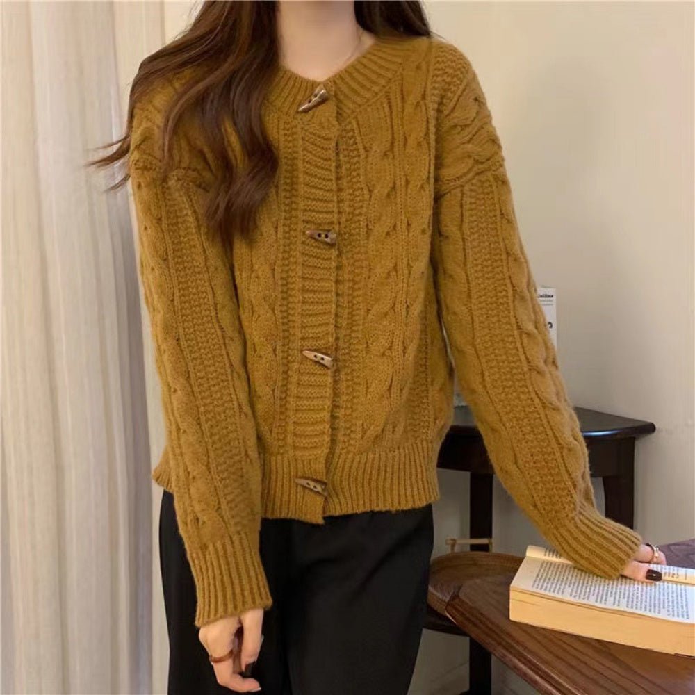 マルジェラ　ケーブル編みカーディガン Maison Margiela ケーブルニット カーディガン | ピンク