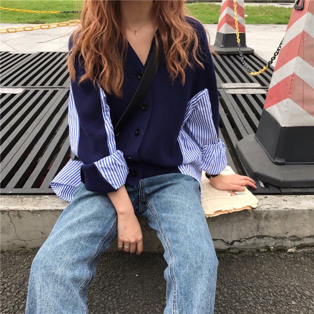 切り替えシャツニットカーディガン - Millennial Generation