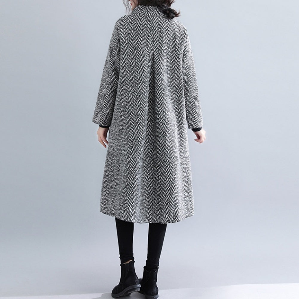 ヘリンボーンロングコート｜オフィスカジュアル レディース 通販