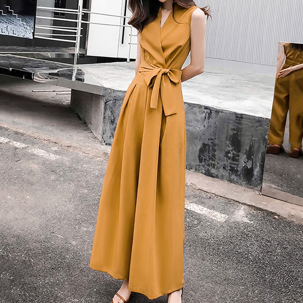 美品✨ティッカ 2024SS リネンコンビネゾン オールインワン カシュクール callautia オールインワン カシュクールデザインオールインワン