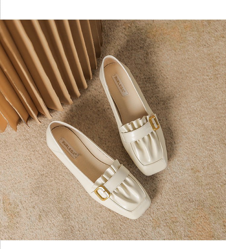 ベルト付きフリルローファー｜オフィスカジュアル レディース 通販