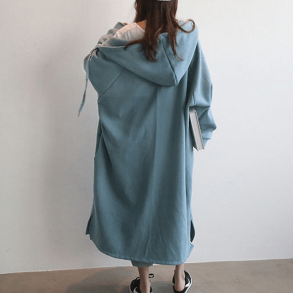 スウェットロングパーカーカーディガン