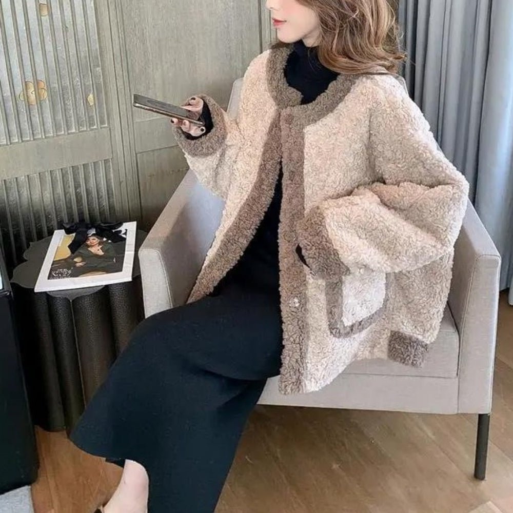 ノーカラーボアジャケット｜オフィスカジュアル レディース 通販