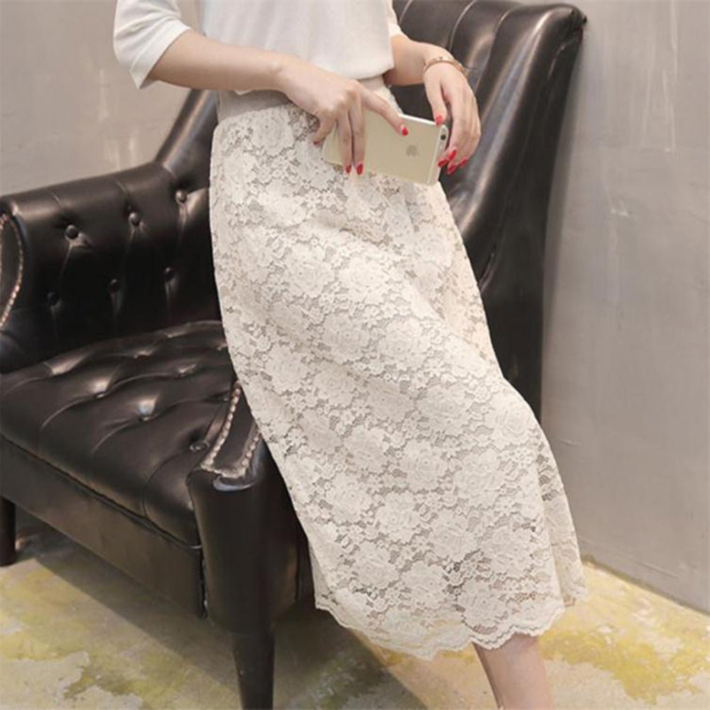 レースリバーシブルロングスカート｜オフィスカジュアル レディース 通販【ミレジェネ】
