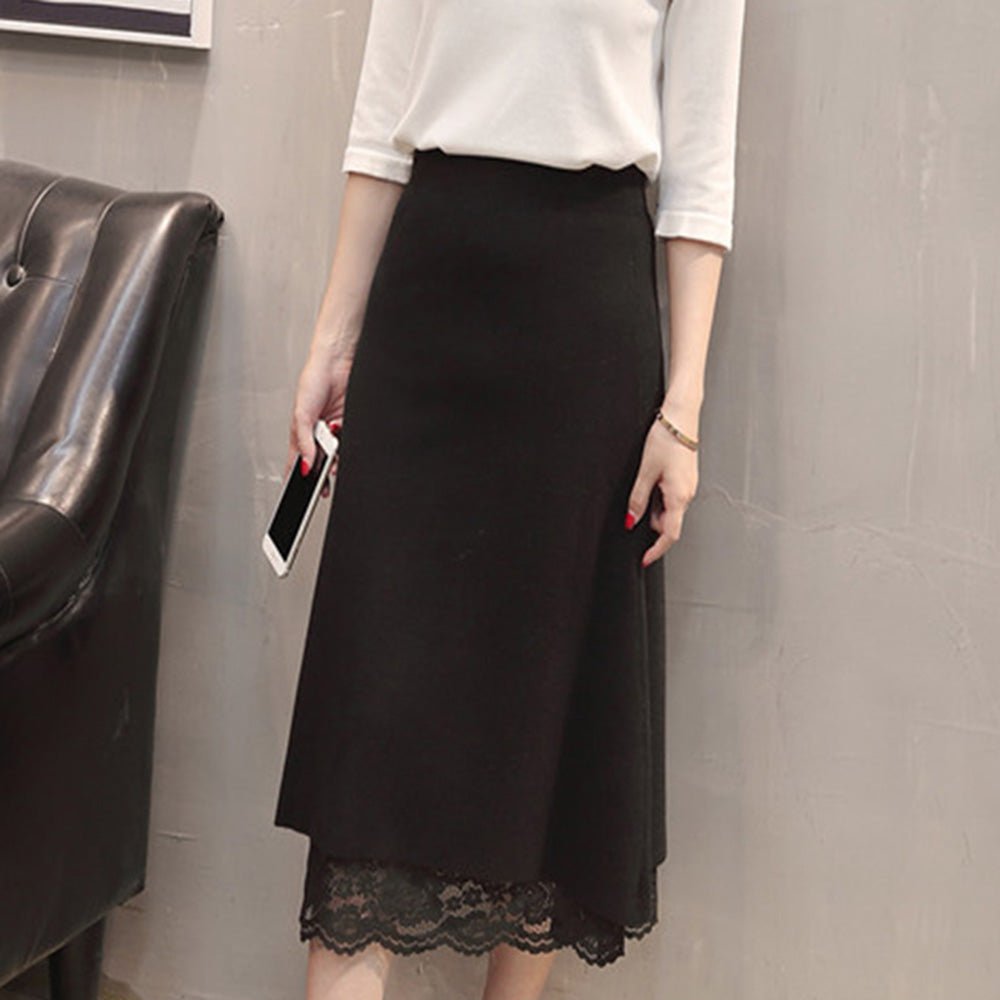 レースリバーシブルロングスカート｜オフィスカジュアル レディース 通販【ミレジェネ】