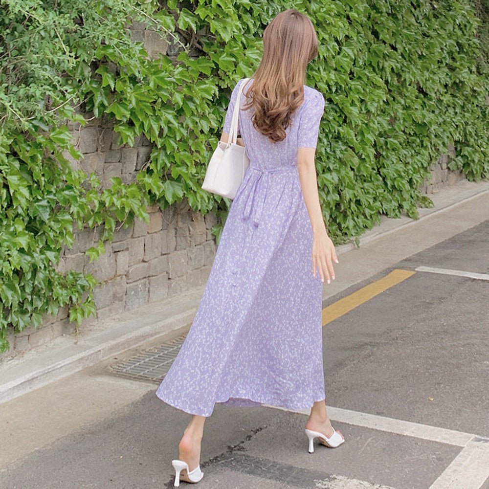 小花柄シフォンワンピース｜オフィスカジュアル レディース 通販【ミレジェネ】