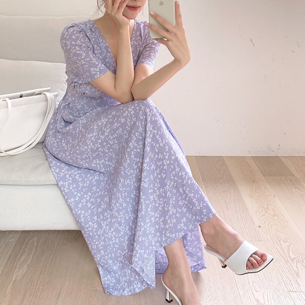 小花柄シフォンワンピース｜オフィスカジュアル レディース 通販