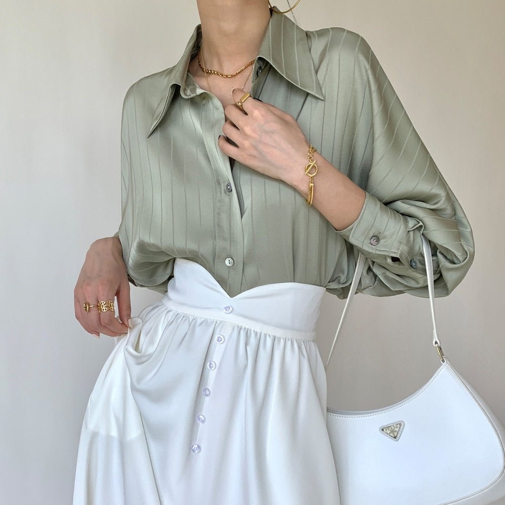 綺麗めロングスリーブシャツ｜オフィスカジュアル レディース 通販【ミレジェネ】