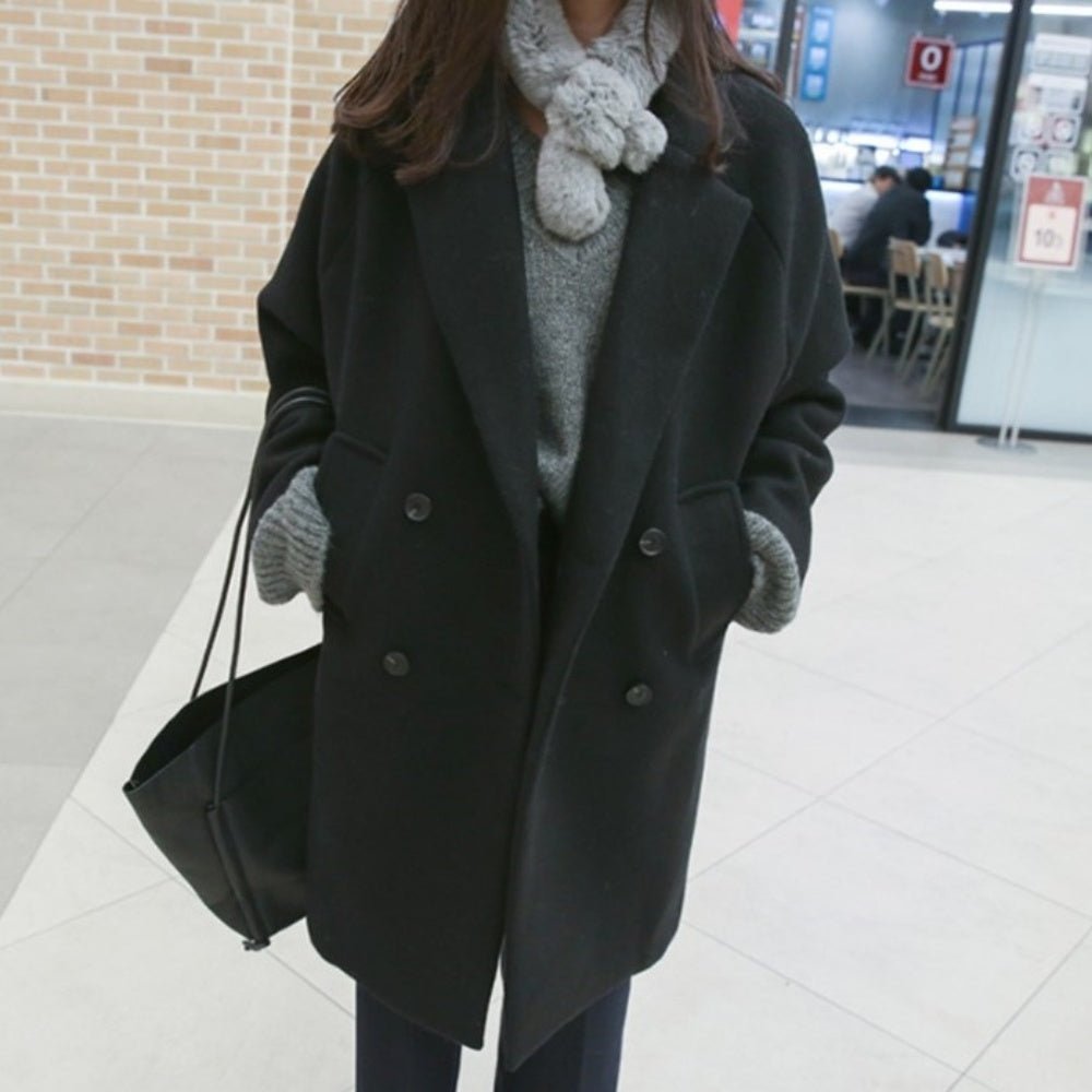 未使用】NINE チェスターコート パープル サイズ0 ハーフ丈チェスター