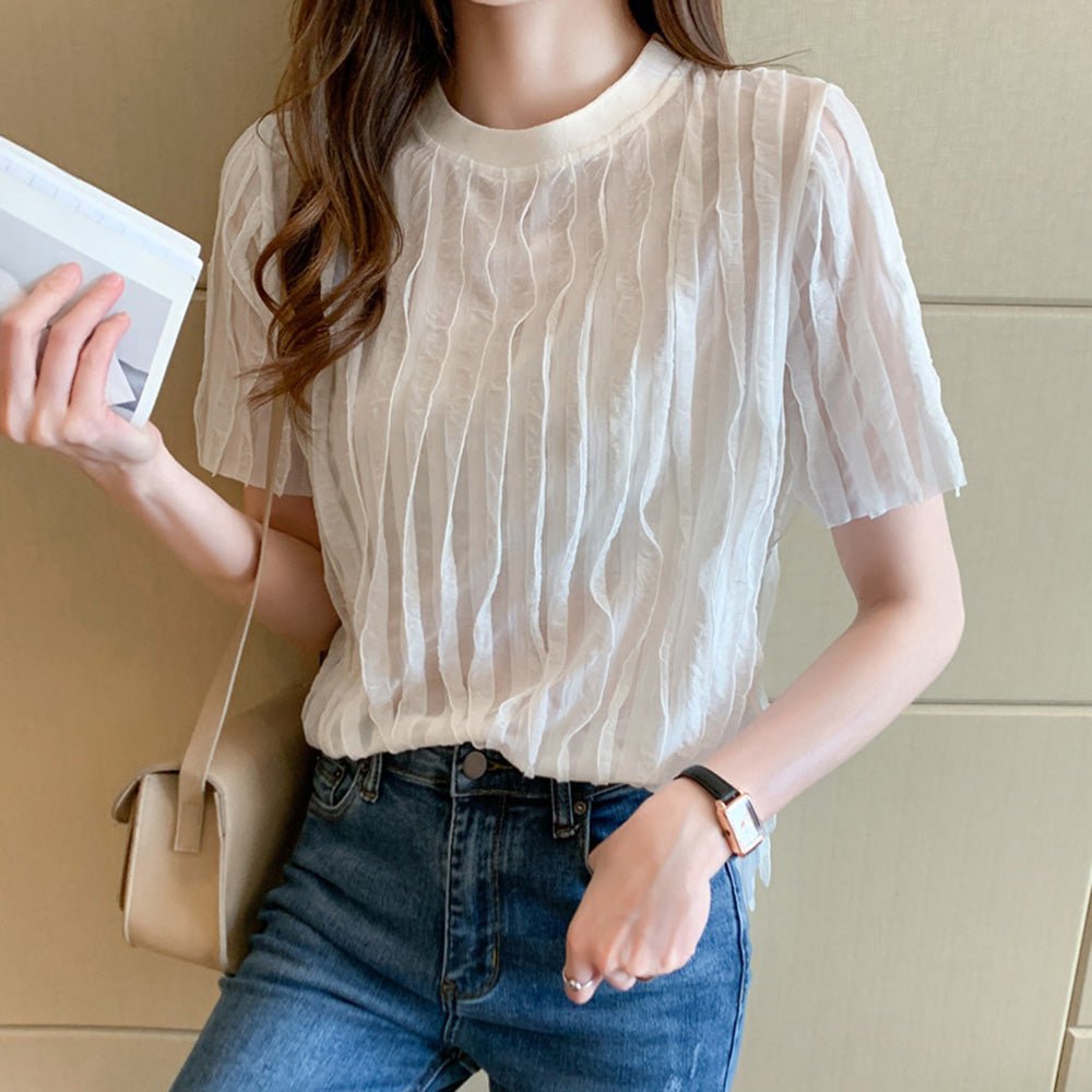 ルーズプリーツ半袖Tシャツ｜オフィスカジュアル レディース 通販【ミレジェネ】