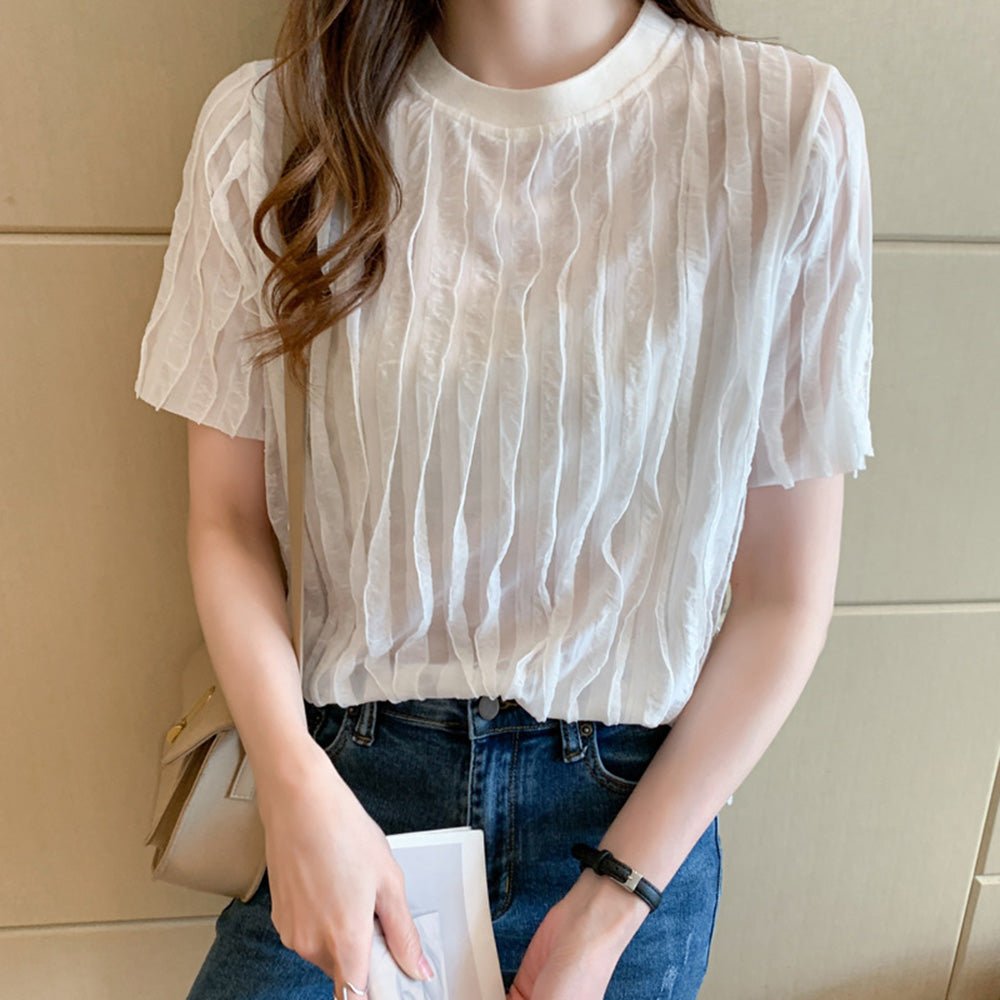 ルーズプリーツ半袖Tシャツ｜オフィスカジュアル レディース 通販【ミレジェネ】