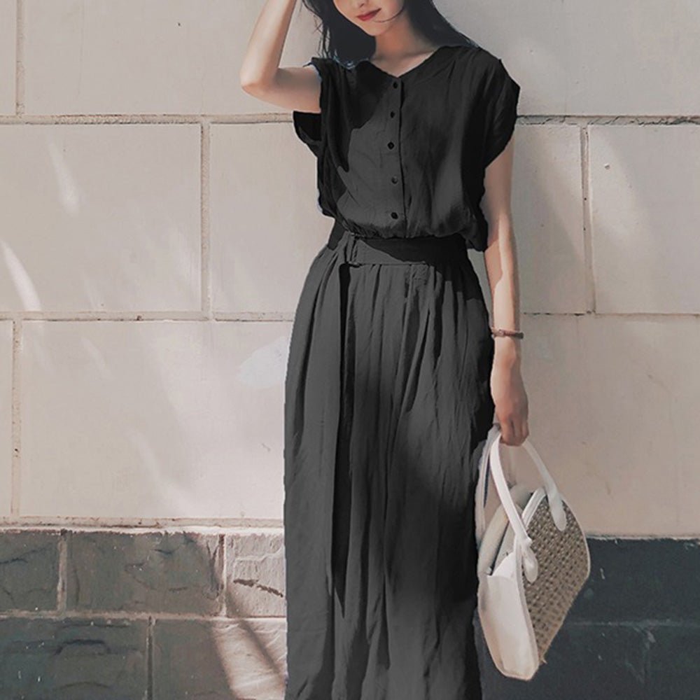 ゆるVネックシャツワンピース｜オフィスカジュアル レディース 通販【ミレジェネ】