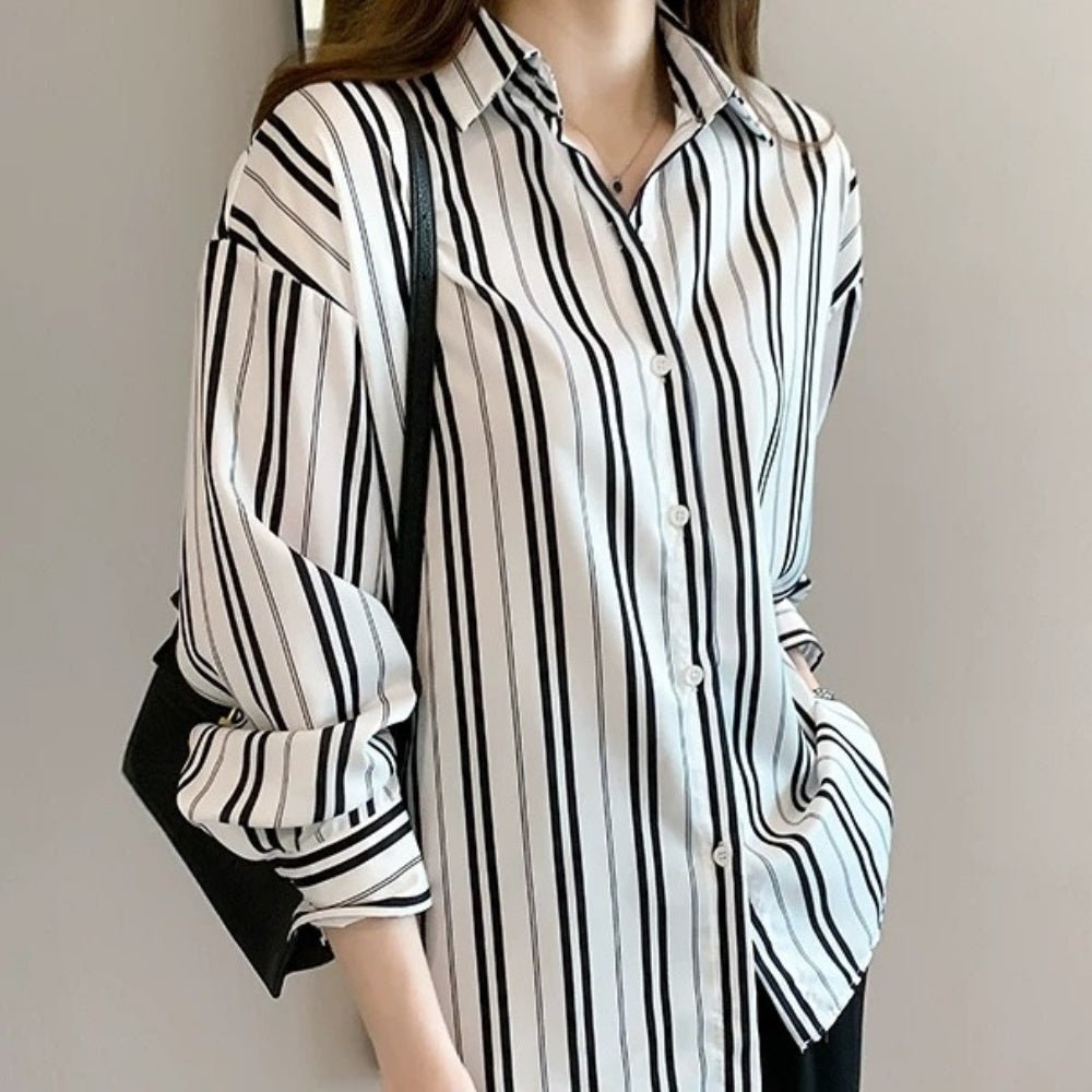 Vネックストライプショートシャツ Vネックストライプショートシャツ | CAPRICIEUX LE'MAGE(カプリ