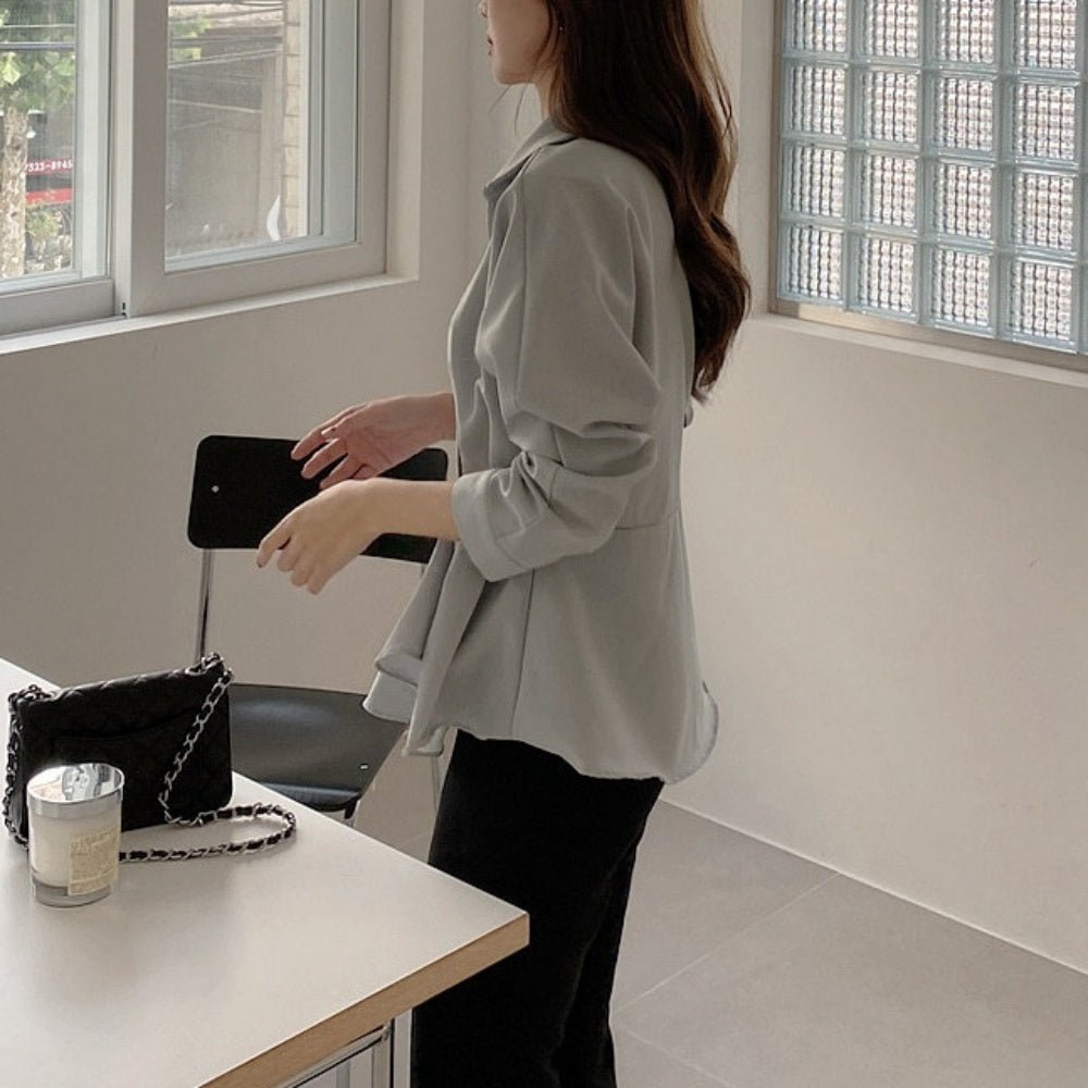 【美品】COLUMN コラム　ラップデザインジャケット　Vネック　ベージュ　36 美品】COLUMN コラム ラップデザインジャケット Vネック ベージュ 36